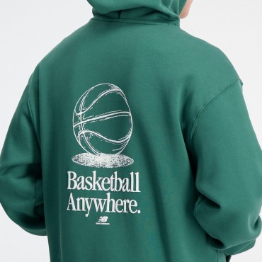 New Balance Felpa Hoops Fleece Hoodie ART. MT33586TFN Sport Center Siena