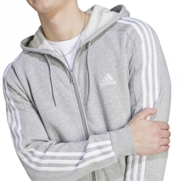 Adidas Felpa Essential 3 Stripes Full Zip art. IJ6479 Sport Center Siena